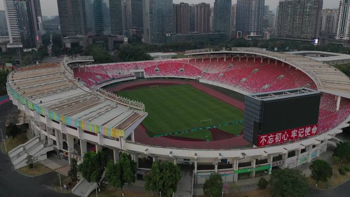 广州天河体育中心足球场航拍