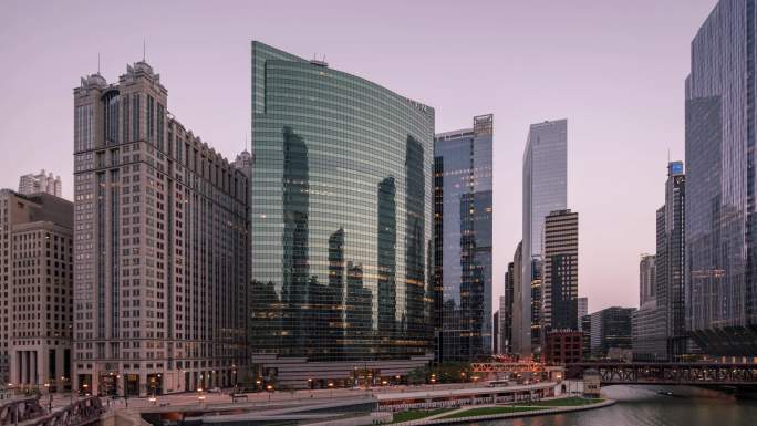 芝加哥市中心美国芝加哥CBD商务中心