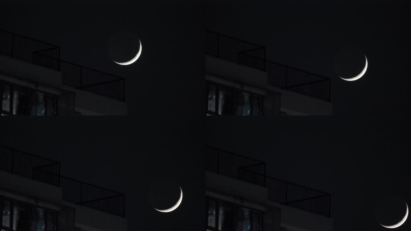 夜晚的新月