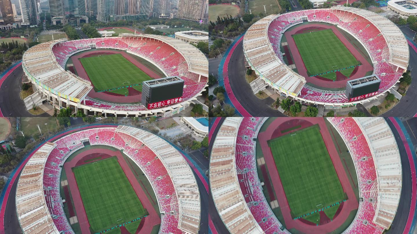 广州天河体育中心足球场航拍