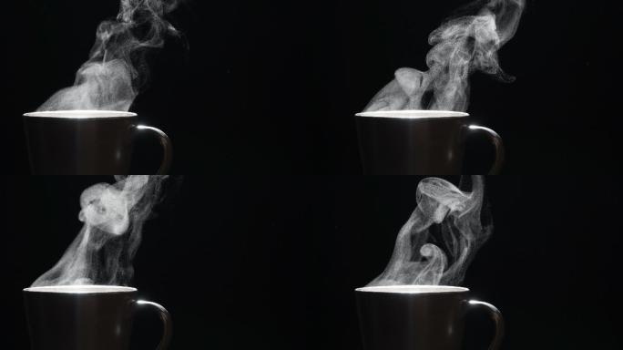 一杯咖啡散发出的蒸汽