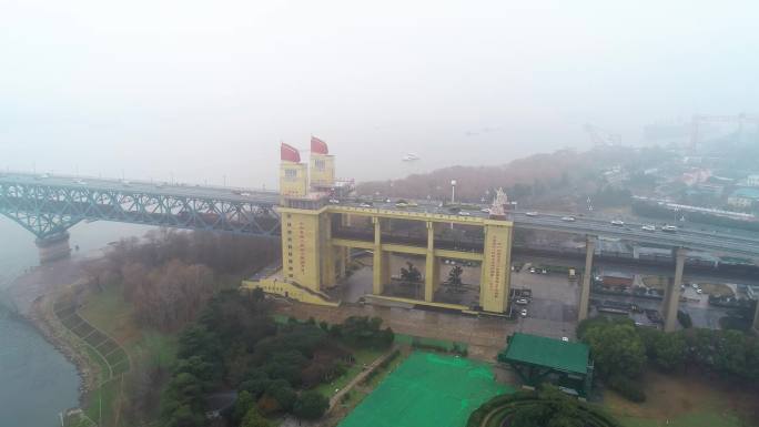 4K南京长江大桥航拍