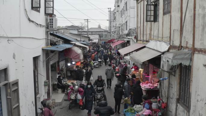 4K-log-老街集市地摊经济人流密集