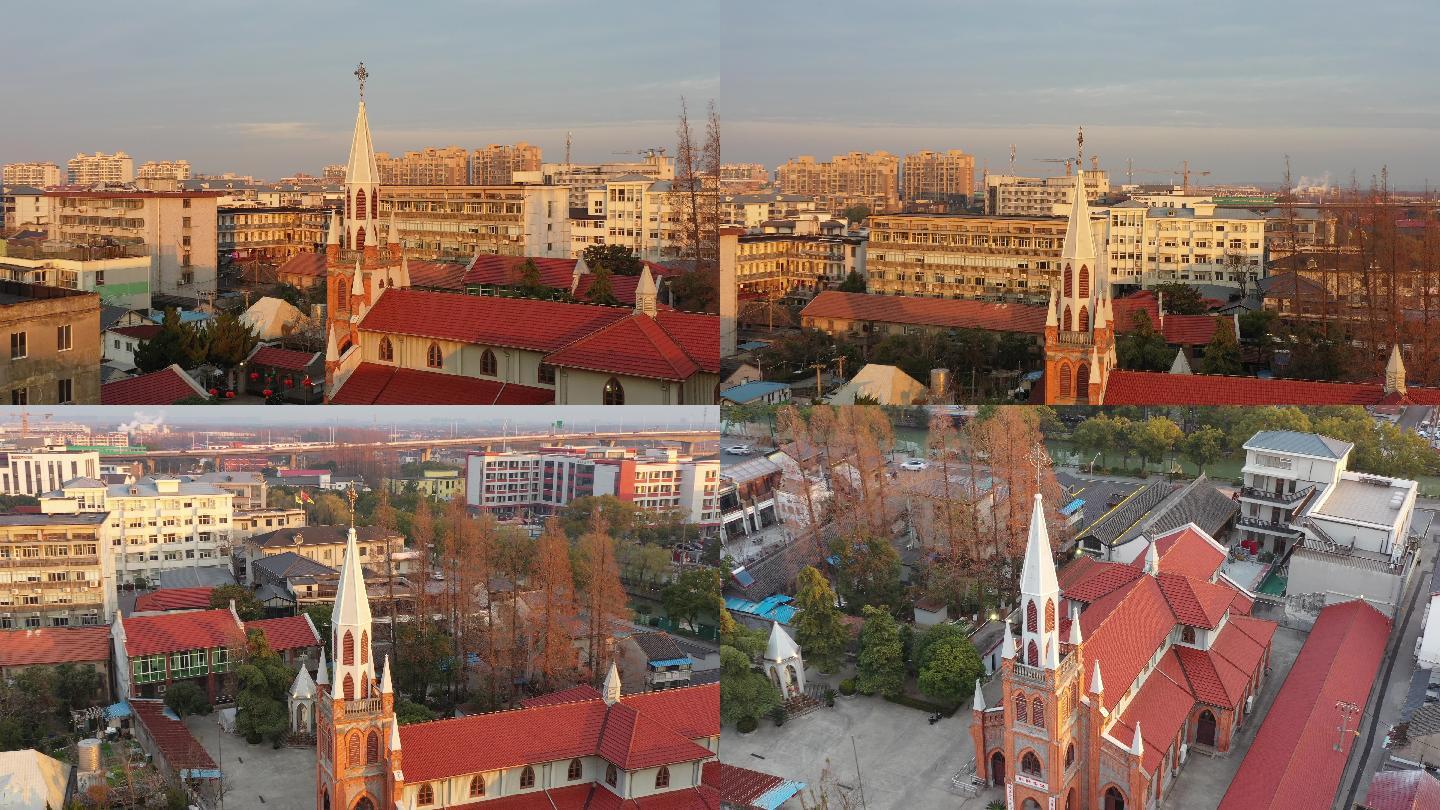 4K原素材-天主教上海教区川沙天主堂