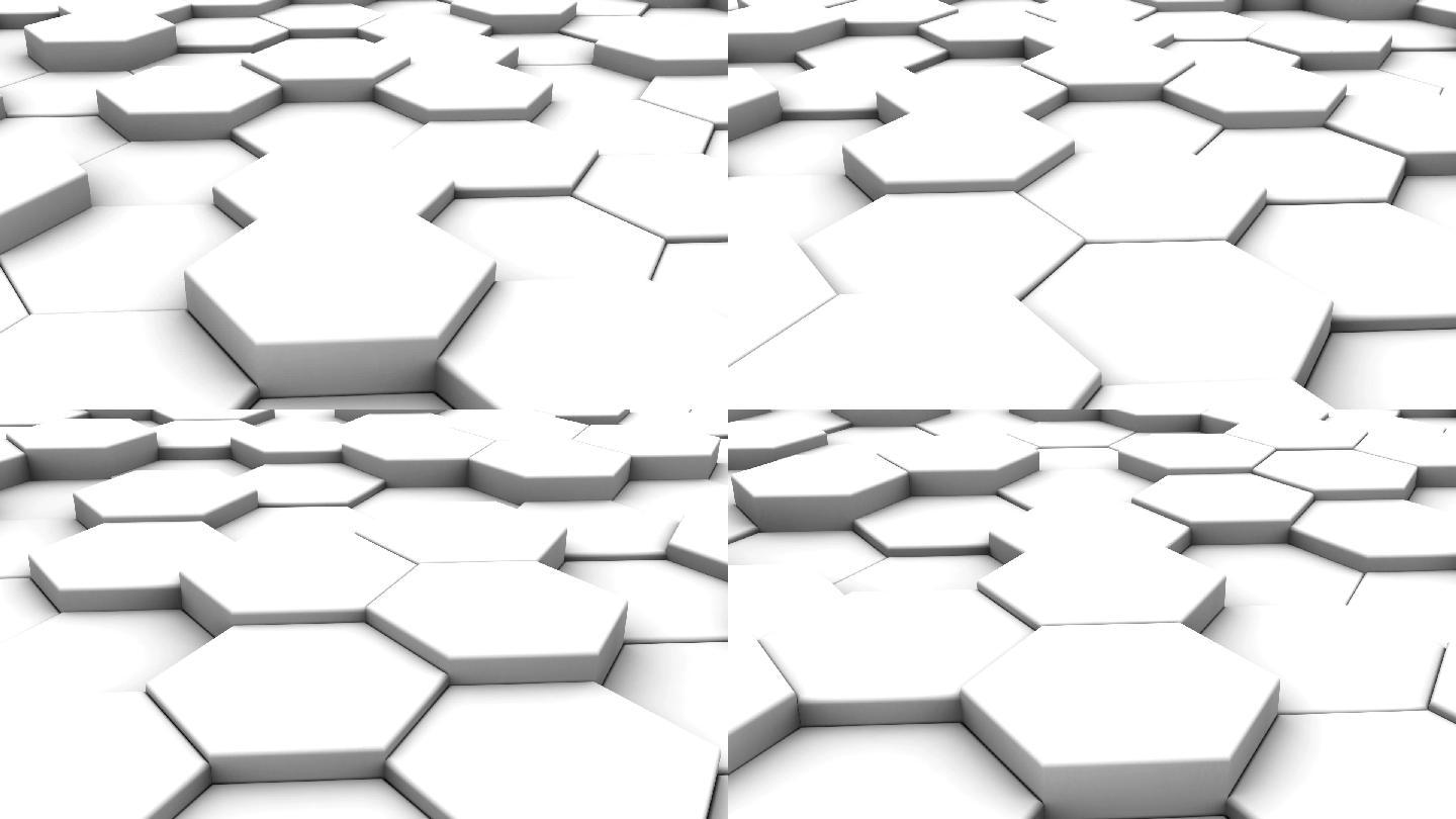 移动白色方块抽象背景