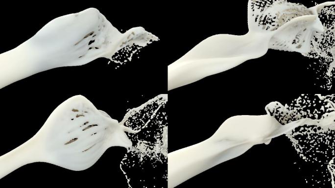 3d风格的牛奶鲜奶牛奶三维动画奶制品宣传