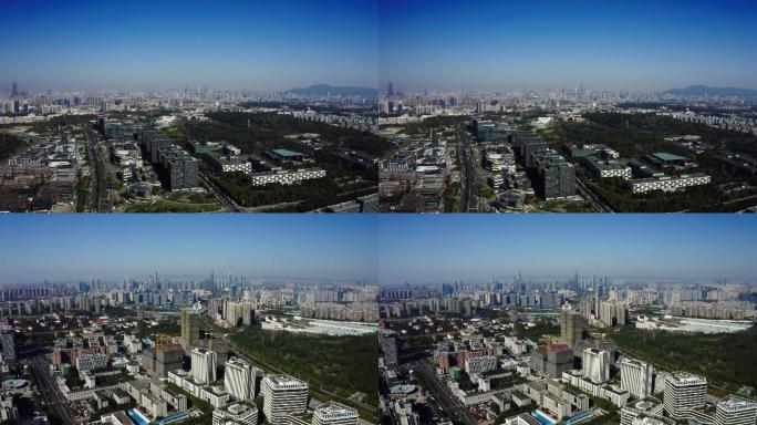 4K南京城市空镜素材蓝天白云视频