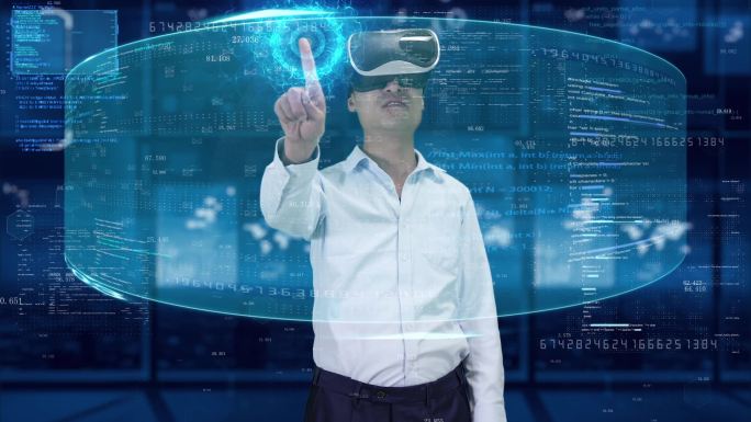 VR虚拟现实全息数字科技屏幕人机互动展示