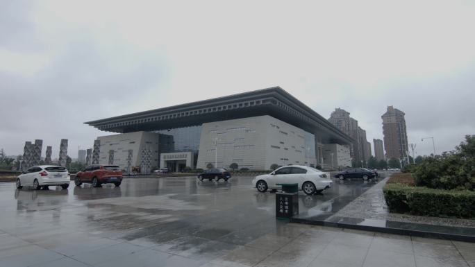 许昌博物馆雨景4k