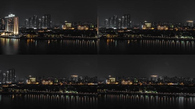 广州白天鹅宾馆沙面岛夜空闪电 延时摄影