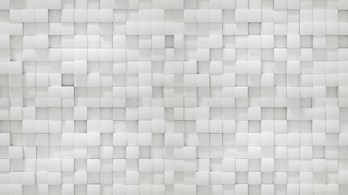 抽象立方体块墙的3D渲染
