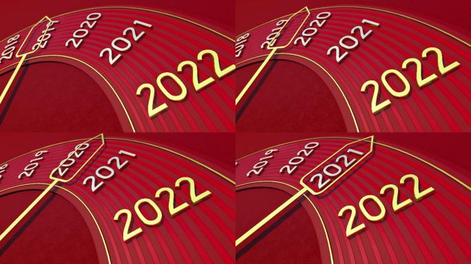 4K时钟指针2022新年