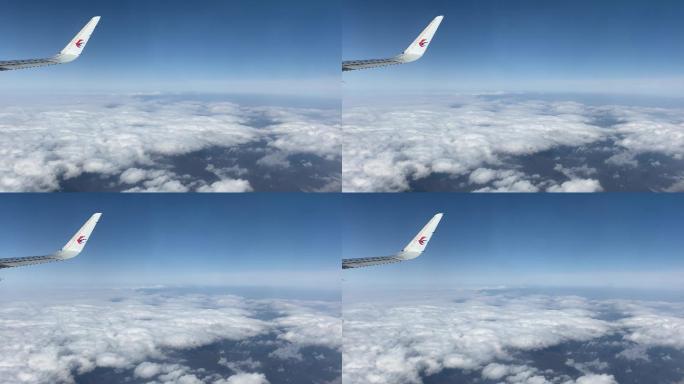 飞机 云层 蓝天 拍摄 机尾