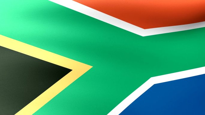 南非国旗南非共和国旗子飘扬视频素材