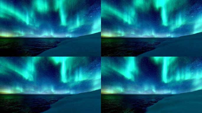 北极光冬季景观冰岛旅游度假星空奇观