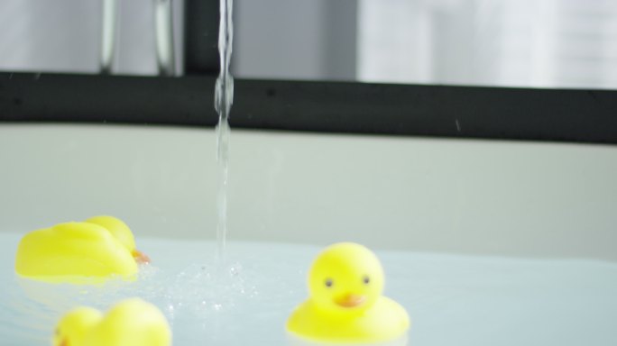 浴缸放水 小黄鸭