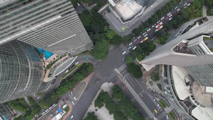 广州天河城市交通中心延时航拍