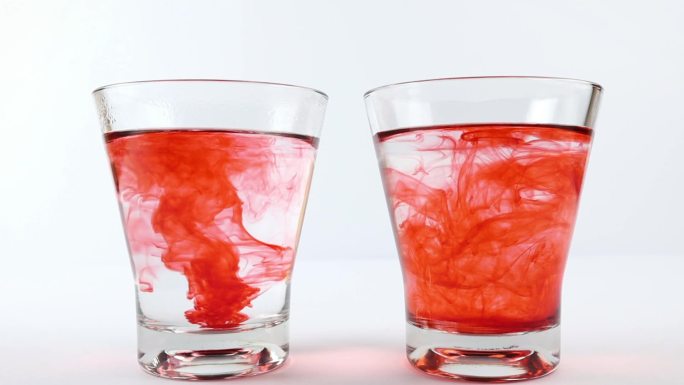 扩散科学概念玻璃杯做实验白开水