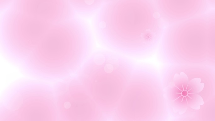 粉色樱花抽象背景场景舞台光效卡通桃花开放
