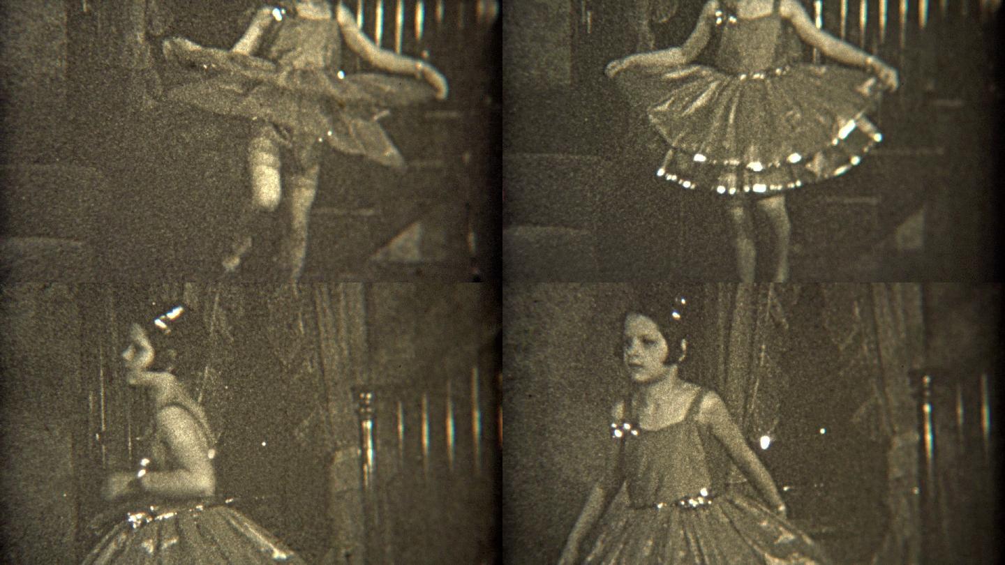1936年在室内练习舞蹈的舞者。