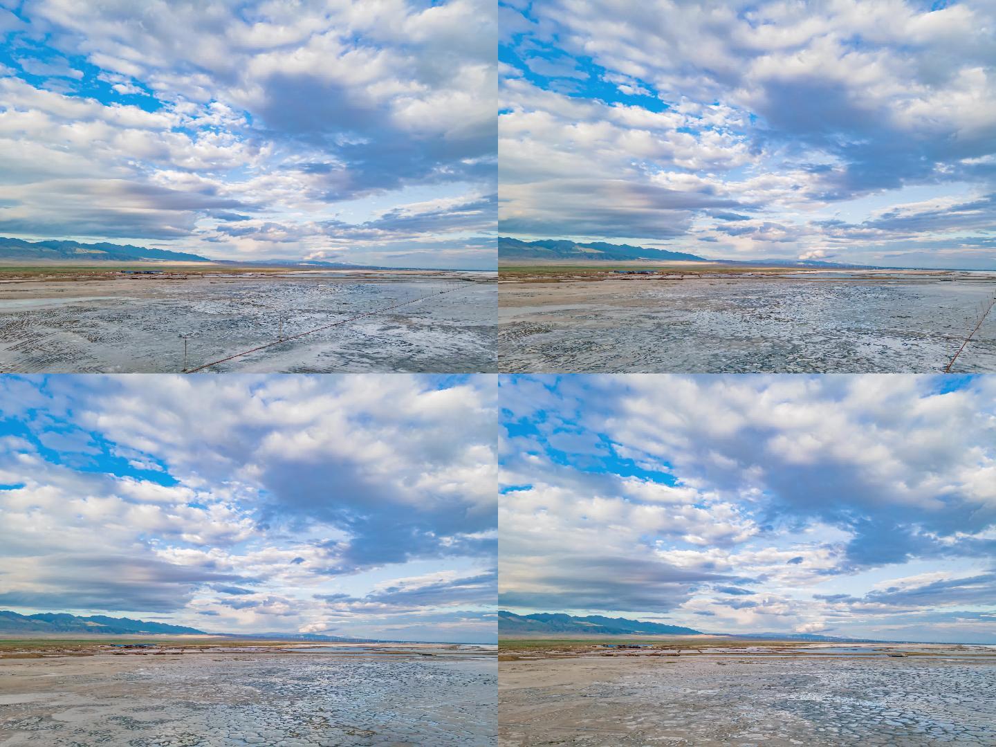 茶卡盐湖旅拍无人机航拍延时摄影