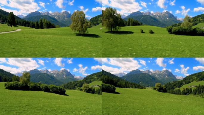阿尔卑斯山风景优美的景色