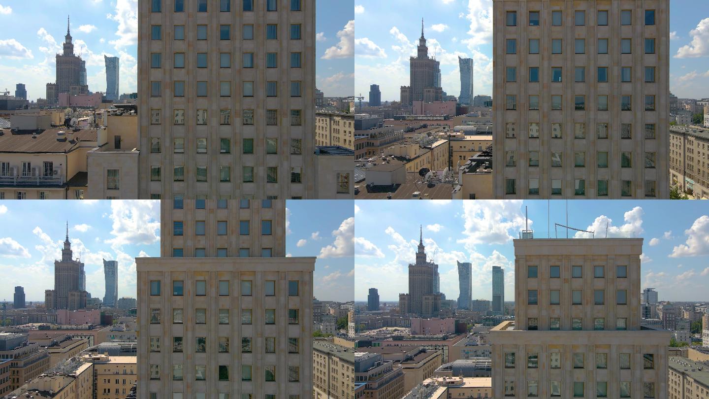 华沙城市建筑快速发展航拍延时国外地标CB