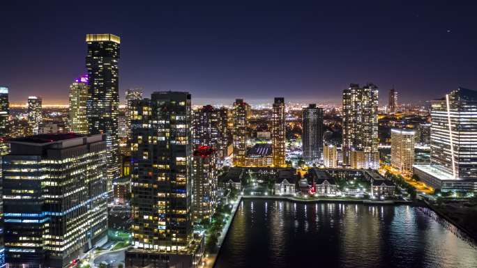 泽西市夜景商业旅游办公楼外部