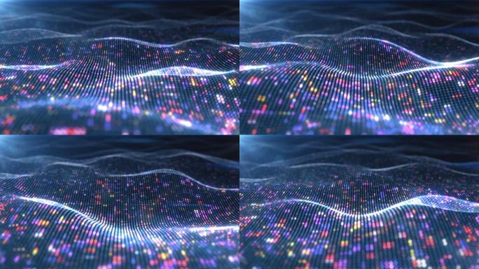 抽象背景AI合成光信号网科技感模拟光网传