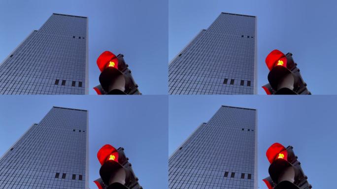 红路灯高楼大厦