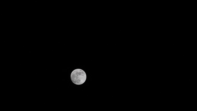 黑夜夜空圆月月亮