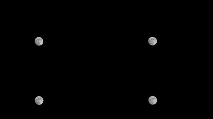 黑夜夜空圆月月亮