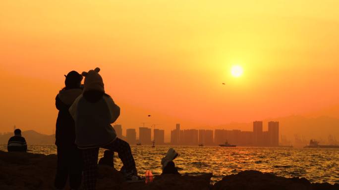 海边落日无敌海景