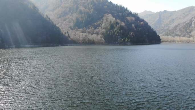 航拍循化草滩坝清真大寺孟达天池黄河吊桥