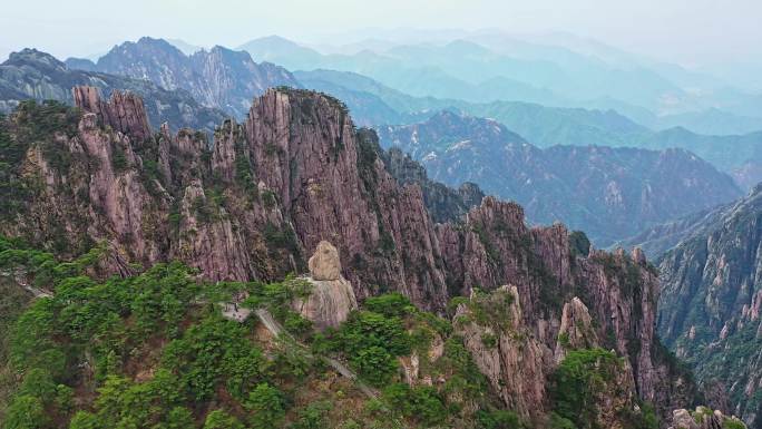 航拍黄山夏季风光