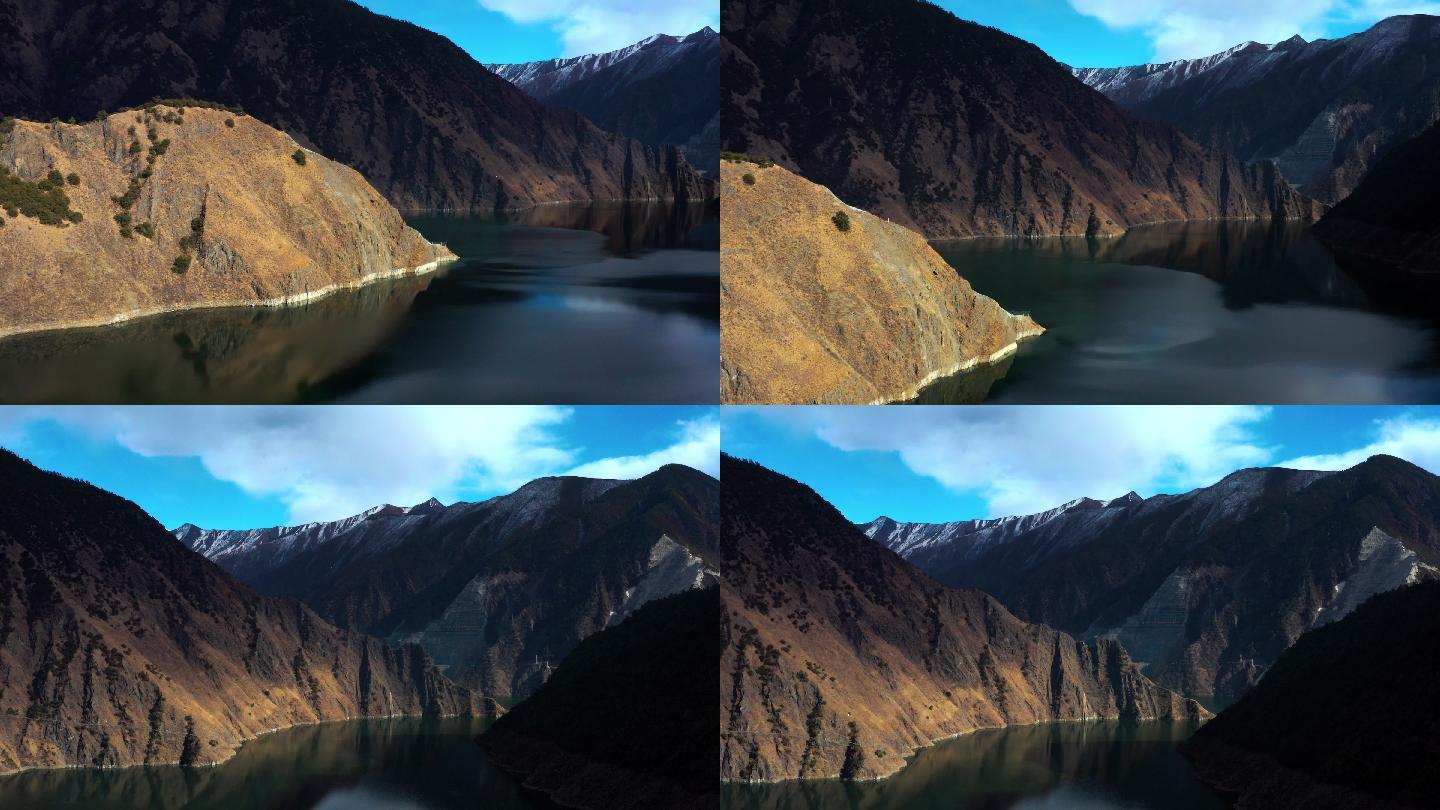 甘孜藏区雅砻江峡谷4K航拍