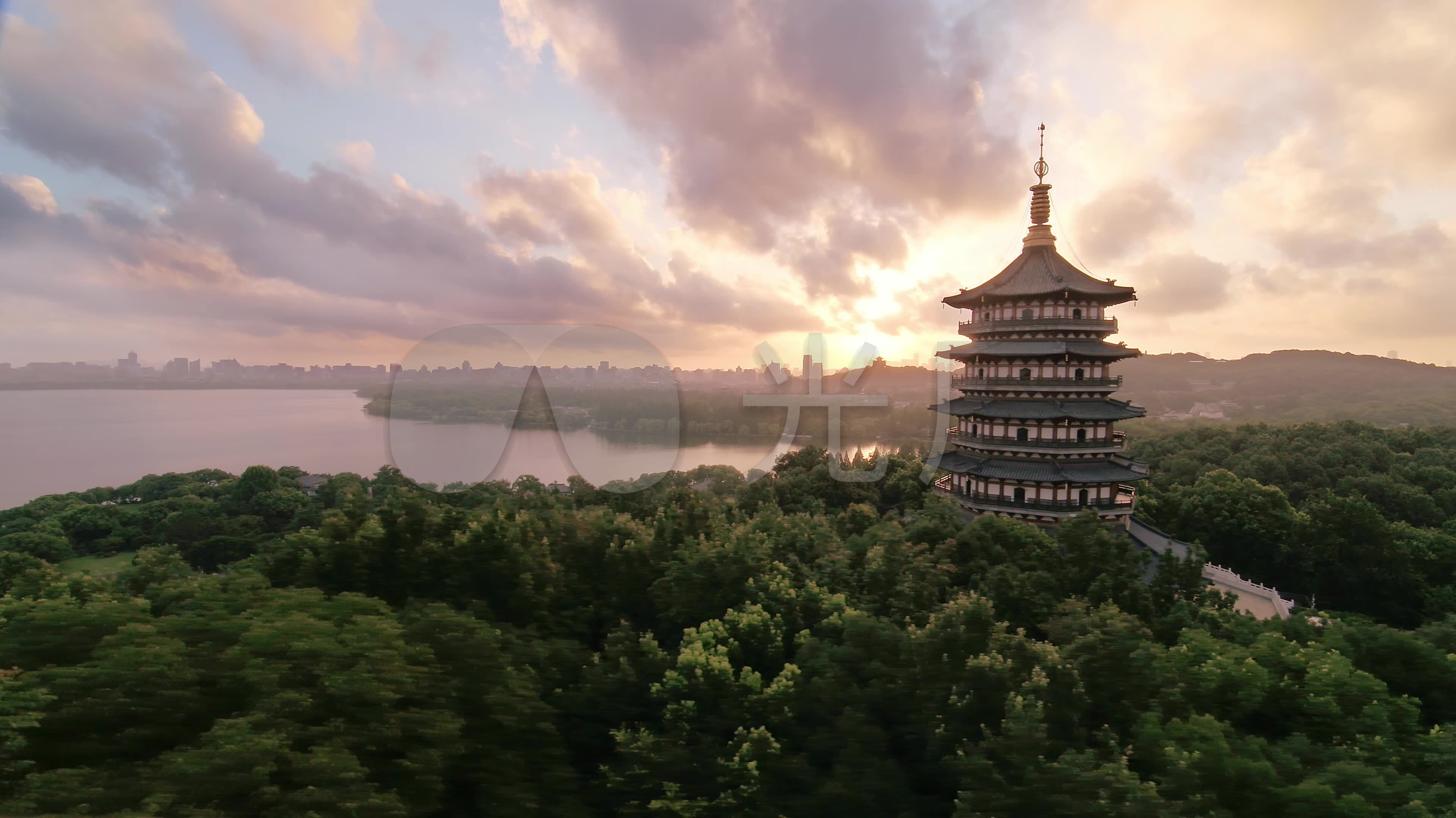 雷锋塔鸟瞰图西湖十景边白蛇传法海_3840X2160_高清视频素材下载(编号:8223568)_实拍视频_光厂(VJ师网) www.vjshi.com