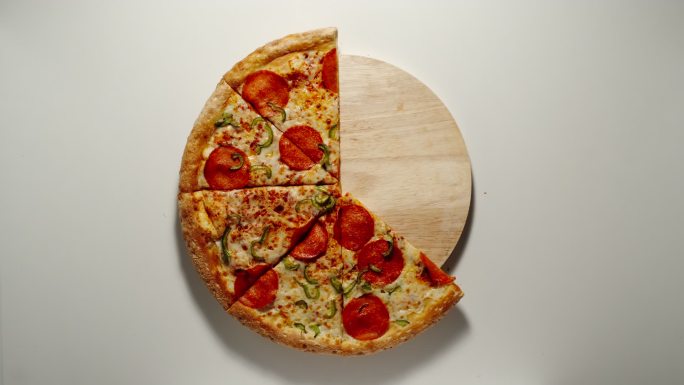披萨饼披萨空镜头通用素材视频