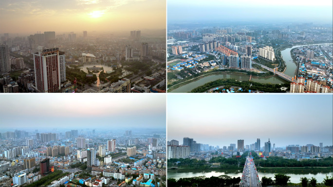 【4K合集】钦州市夕阳大景