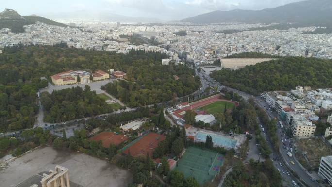 雅典奥林匹亚宙斯神庙鸟瞰图