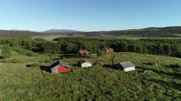 瑞典北部古老的传统山村