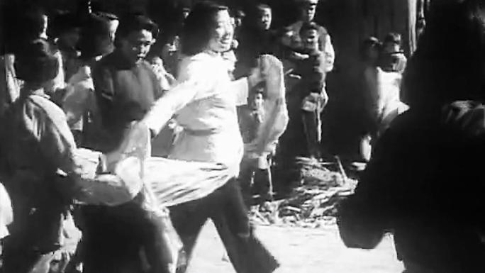 -延安 妇女秧歌 扭秧歌 南泥湾40年代