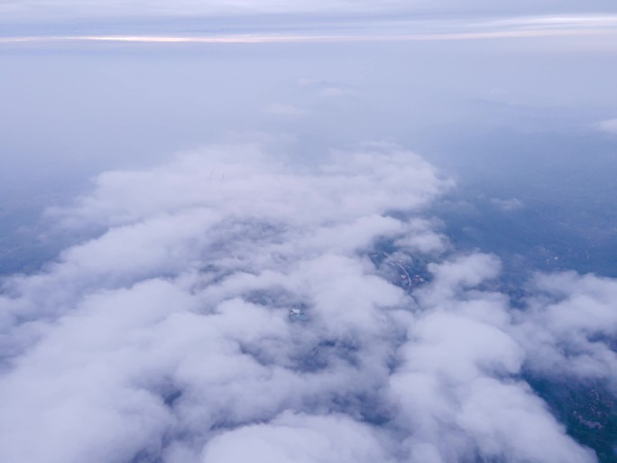 郑州五指岭云海壮观航拍无人机延时摄影