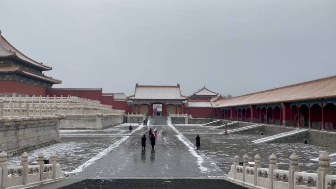 故宫雪景紫禁城2022第一场雪中国北京