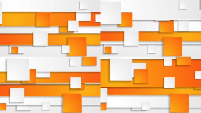 橙色抽象背景，带正方形