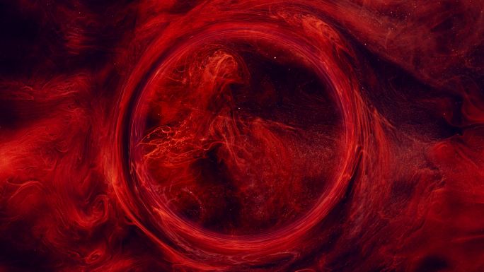 红色烟雾地狱场景游戏特效星际之门