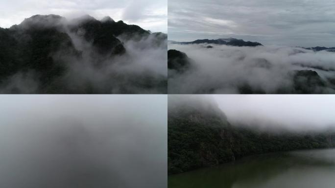 穿云破雾河流山峰