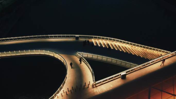 4K航拍成都五岔子大桥夜景