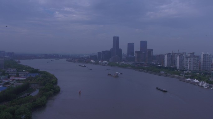 大气徐汇滨江黄浦江航拍视频素材