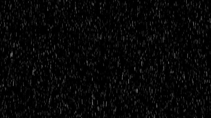 黑色背景上的雨动画